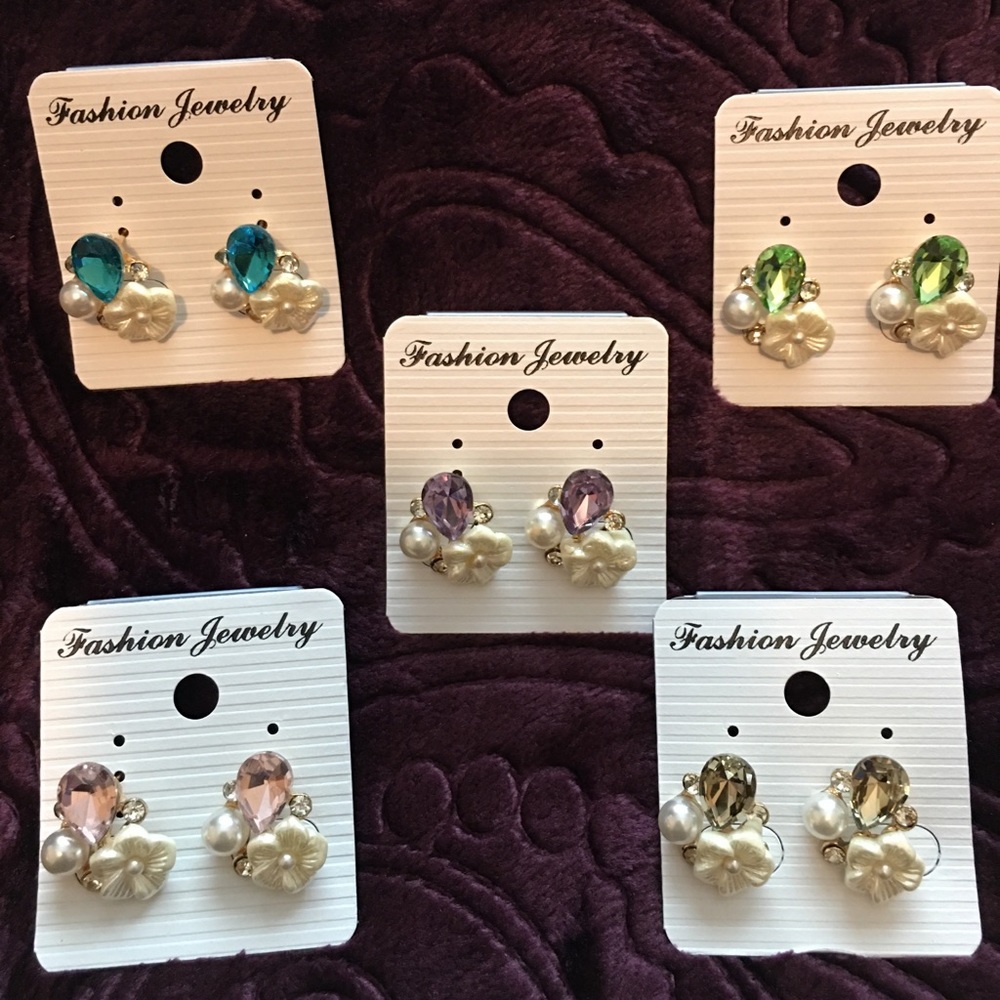 🌹3 Pair Gorgeous Flower Pot Earrings 🌹